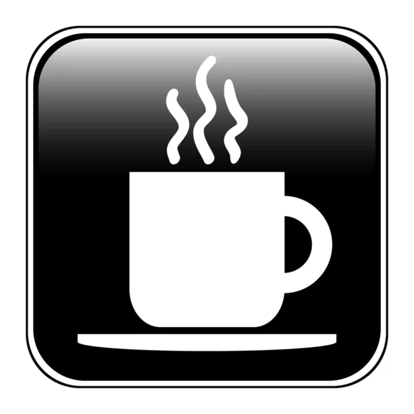 Botão copo de café —  Vetores de Stock