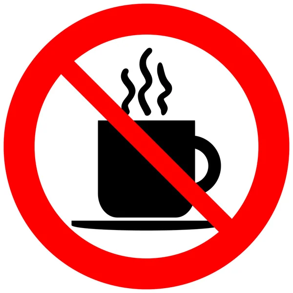 Inga kaffe kopp tecken — Stock vektor