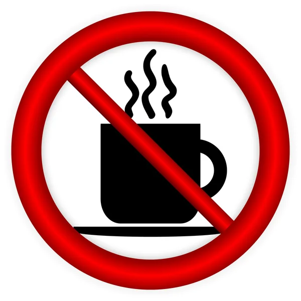 No coffee cup sign — Stock Vector