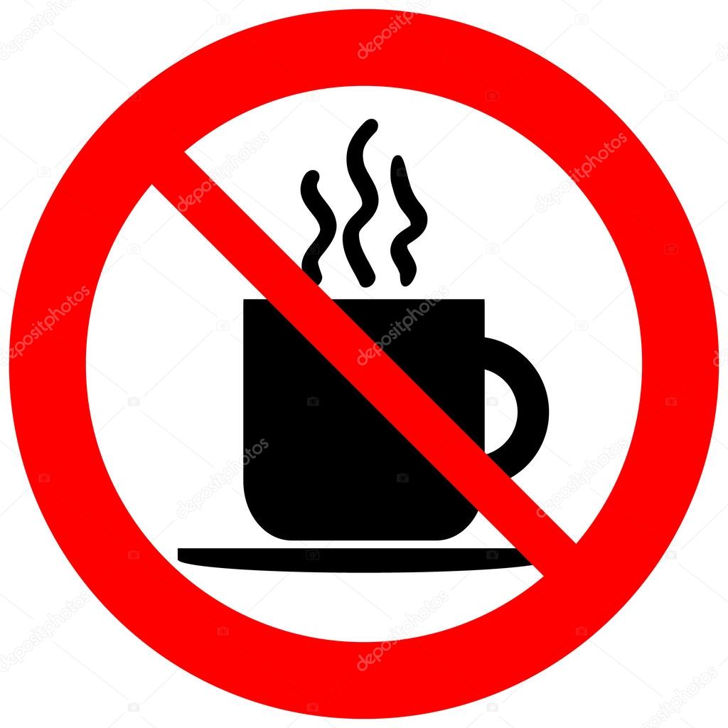 No coffee cup sign