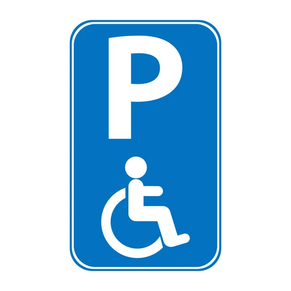 Handicapped segno parcheggio — Vettoriale Stock