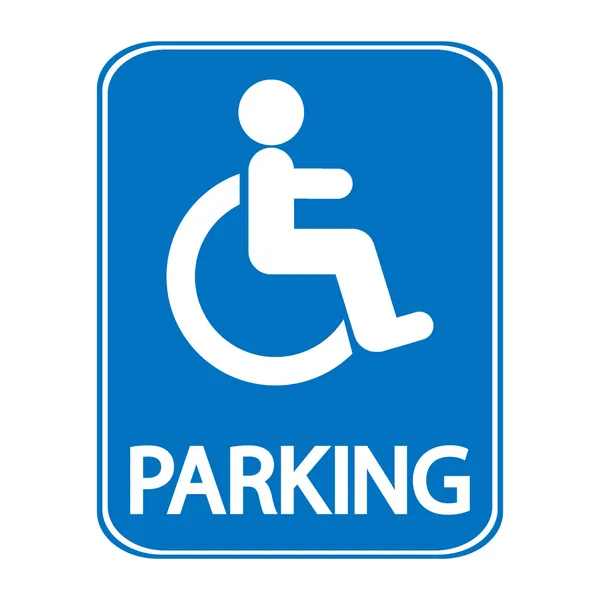 Handicapped segno parcheggio — Vettoriale Stock