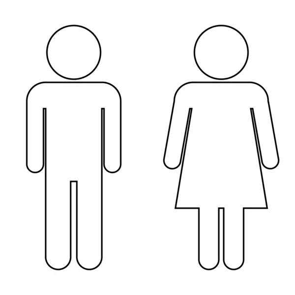 Icone maschili e femminili — Vettoriale Stock