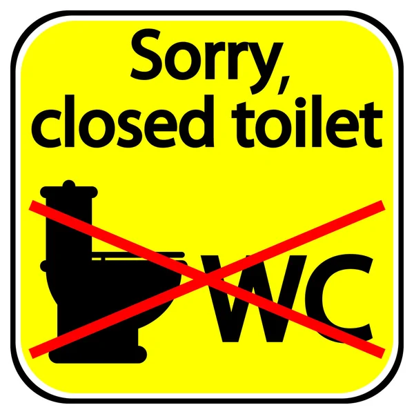 Sinal de WC fechado — Vetor de Stock