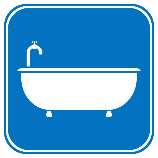 Icono de bañera — Vector de stock