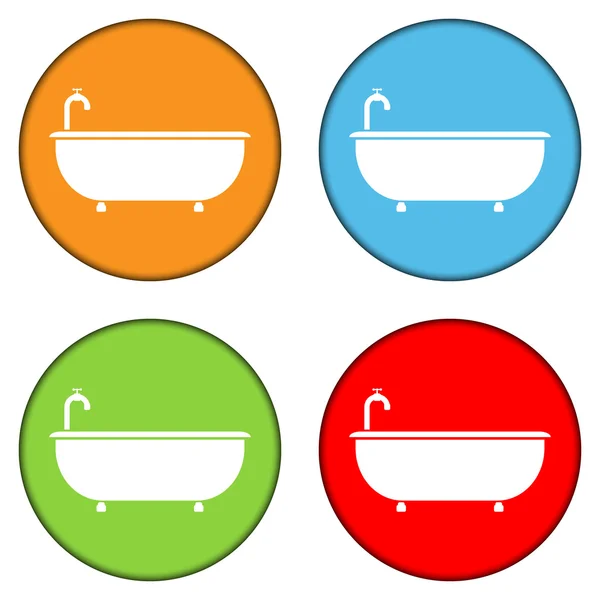 Conjunto de iconos de bañera — Vector de stock