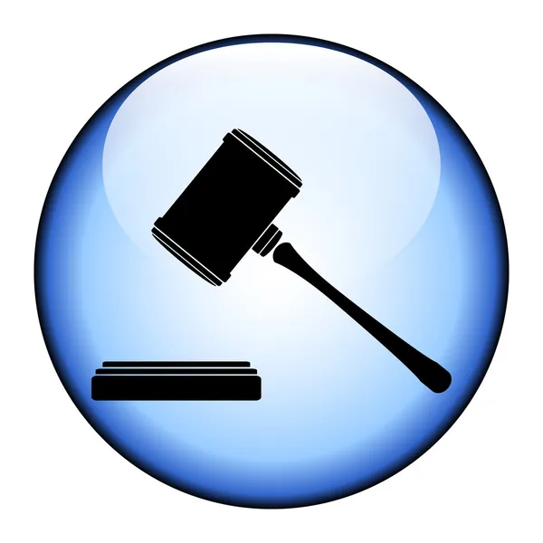 Суддя молотка значок — стоковий вектор