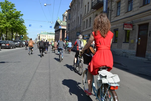 St.petersburg Caddesi'nde yarış döngüsü — Stok fotoğraf