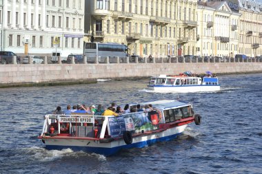 saint Petersburg fontanka Nehri'nin görünümü