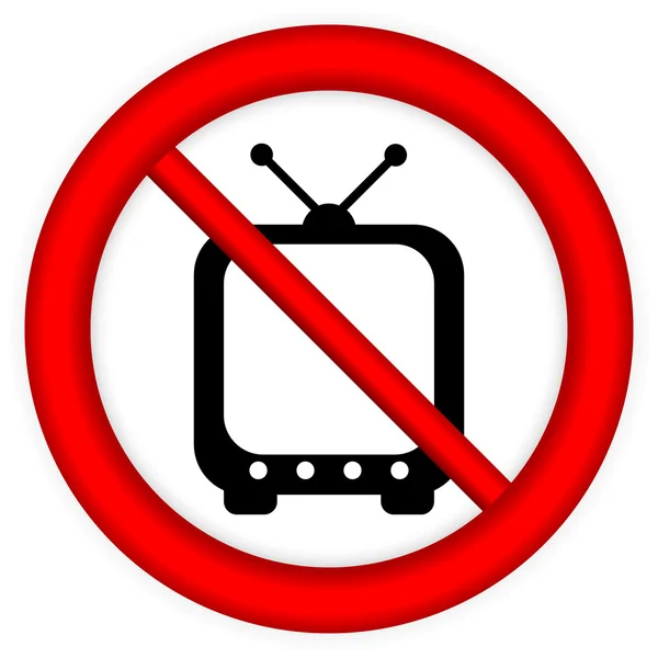 Знак не ТВ — стоковый вектор