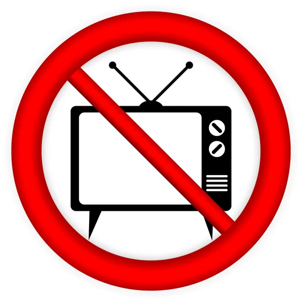 No TV sign — Stock Vector
