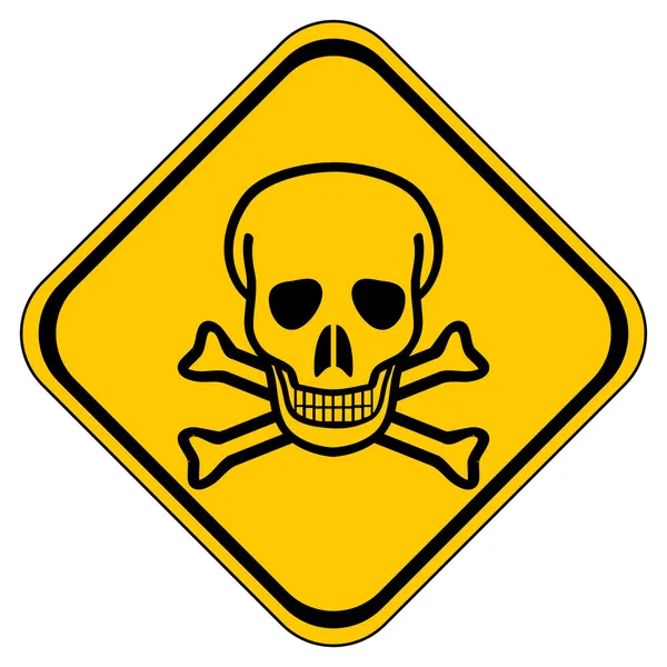 Deadly danger sign — Stock Vector