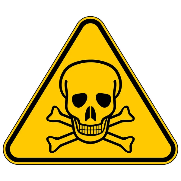 Deadly danger sign — Stock Vector