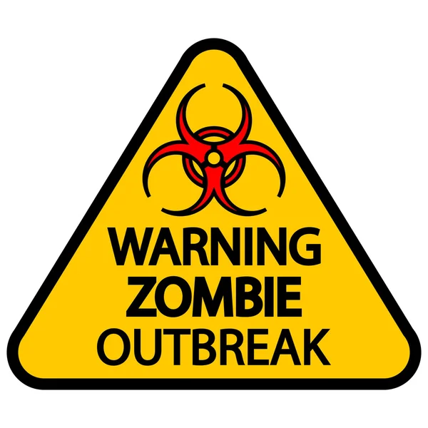 Advertencia Brote de Zombie — Vector de stock