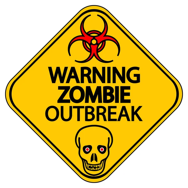 Advertencia Brote de Zombie — Archivo Imágenes Vectoriales