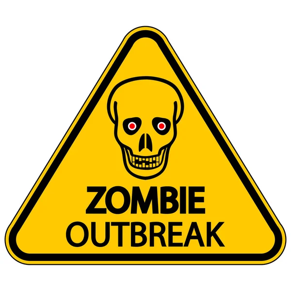 Warnung vor Zombie-Ausbruch — Stockvektor