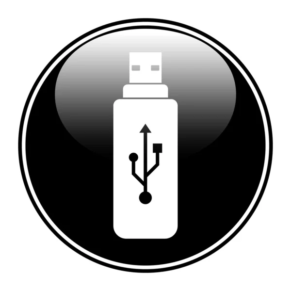 Usb botão flash — Vetor de Stock