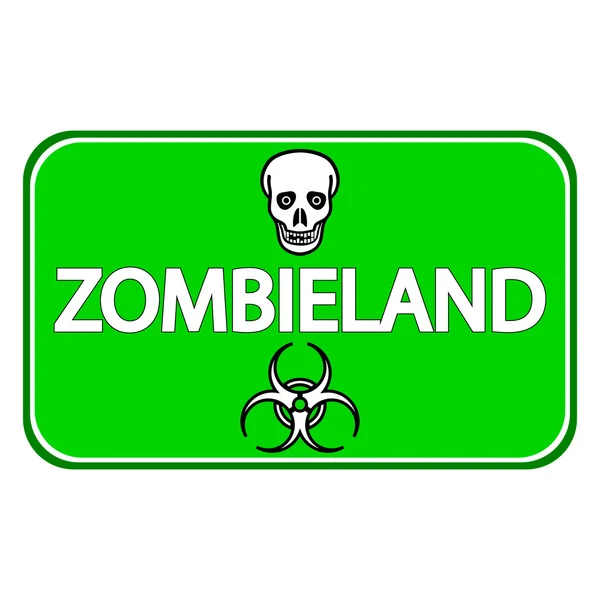 Sinal de estrada Zombieland —  Vetores de Stock