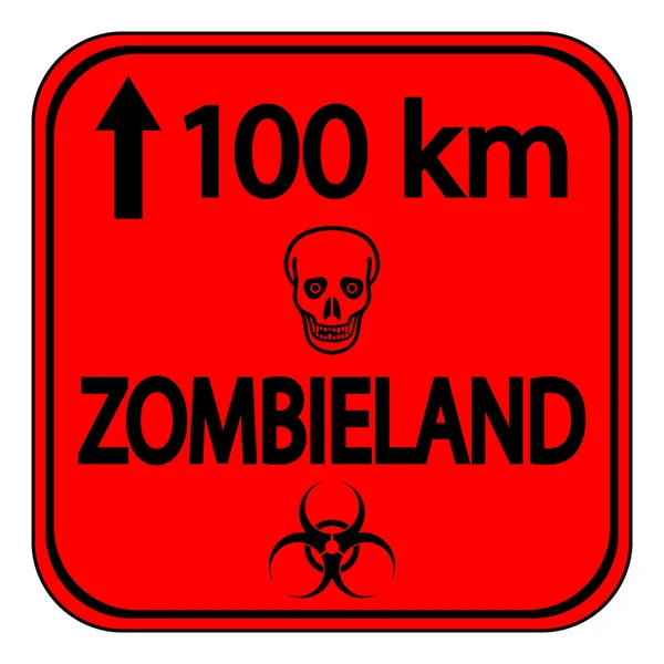 Señal de tráfico Zombieland — Archivo Imágenes Vectoriales