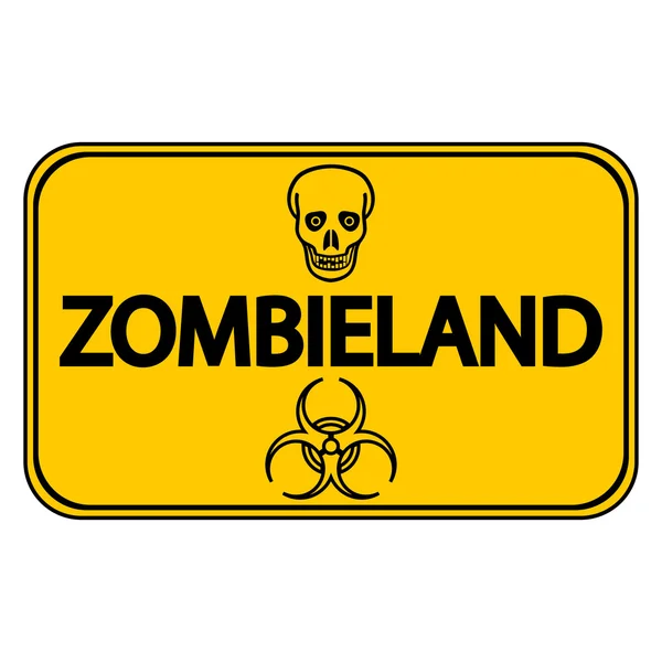 Señal de tráfico Zombieland — Vector de stock