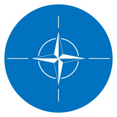 NATO flag button clipart