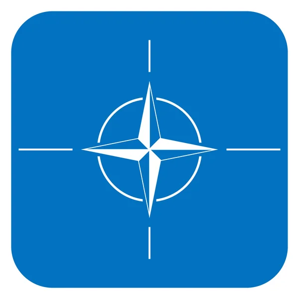 Nato フラグ ボタン — ストックベクタ