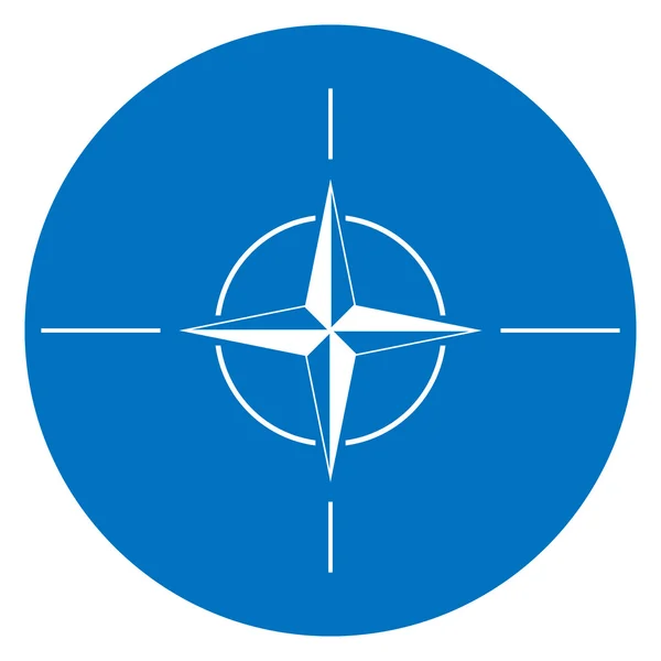 Nato-Flaggenknopf — Stockvektor