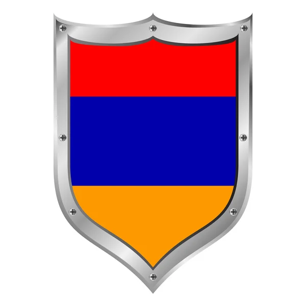 Ermenistan bayrağı düğmesi. — Stok Vektör