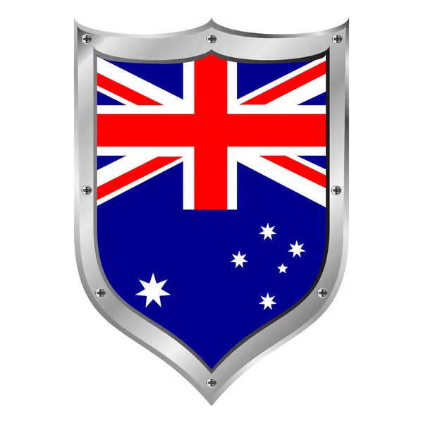 Avustralya bayrağı düğmesi. — Stok Vektör