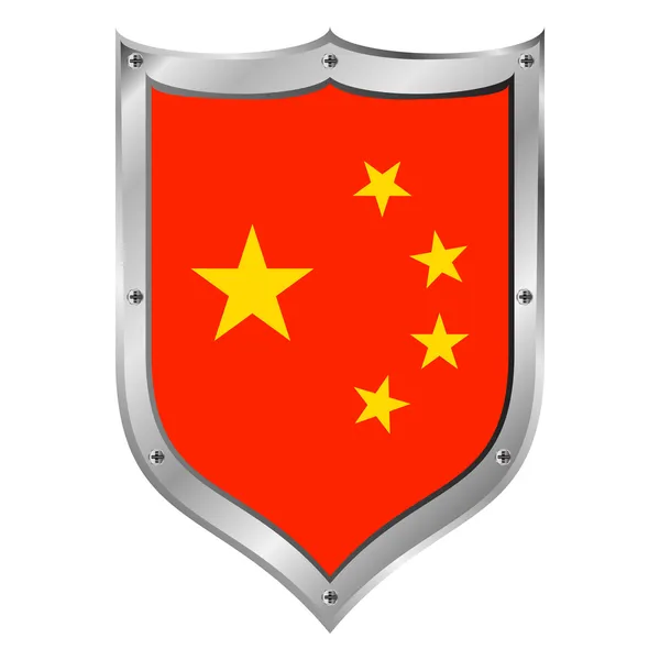 China flag button. — Stock Vector