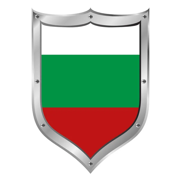Кнопка флага Болгарии . — стоковый вектор