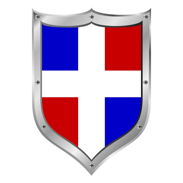 Bouton drapeau République dominicaine . — Image vectorielle