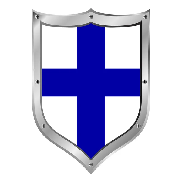 Finland flag button . — стоковый вектор