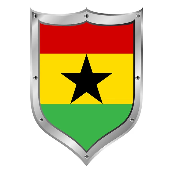 Botão bandeira ghana . — Vetor de Stock