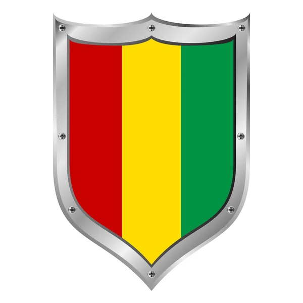 Botón bandera de Guinea . — Vector de stock