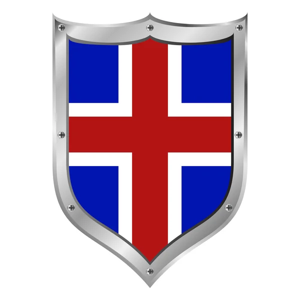 Iceland bouton drapeau . — Image vectorielle