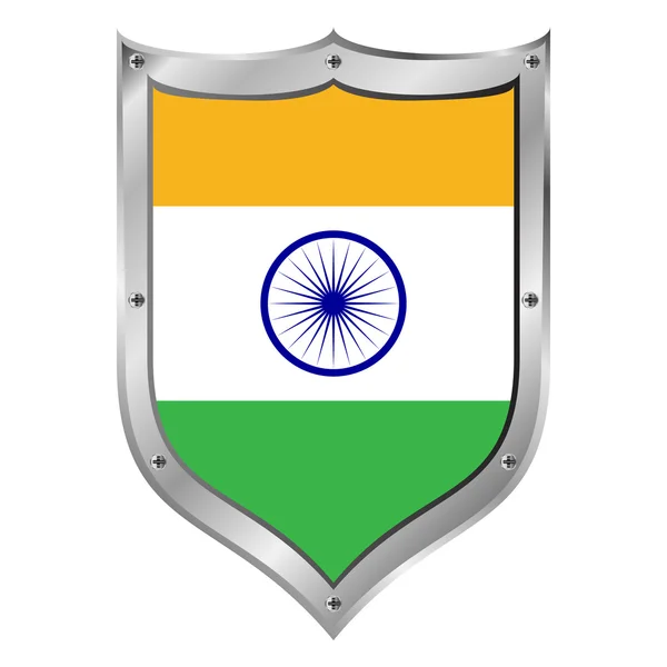 Botão bandeira da Índia . — Vetor de Stock