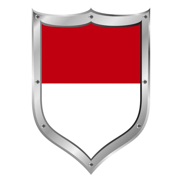 Bouton drapeau indonesia . — Image vectorielle