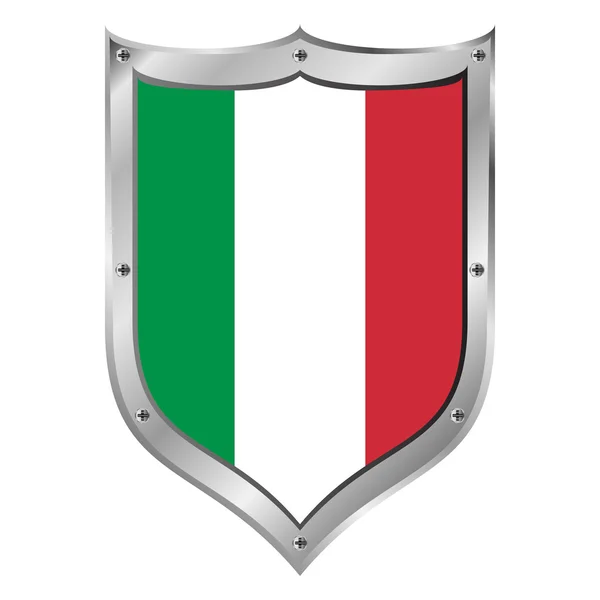 Bouton drapeau italie . — Image vectorielle