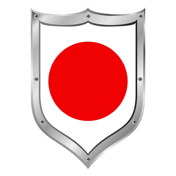 Botão bandeira japão . —  Vetores de Stock