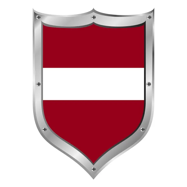 Кнопка флага Латвии . — стоковый вектор