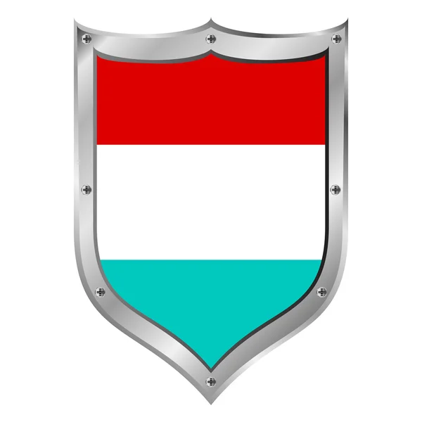 Lüksemburg bayrağı düğmesi. — Stok Vektör