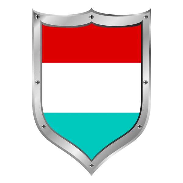 Botão bandeira luxembourg . — Vetor de Stock