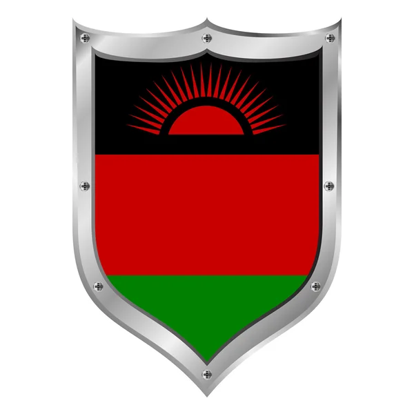 Botão de bandeira do Malawi . — Vetor de Stock