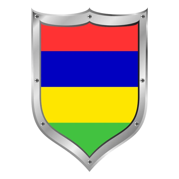 Bouton drapeau Maurice . — Image vectorielle