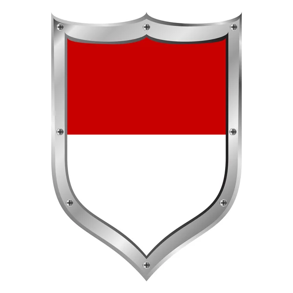 Bouton drapeau Monaco . — Image vectorielle