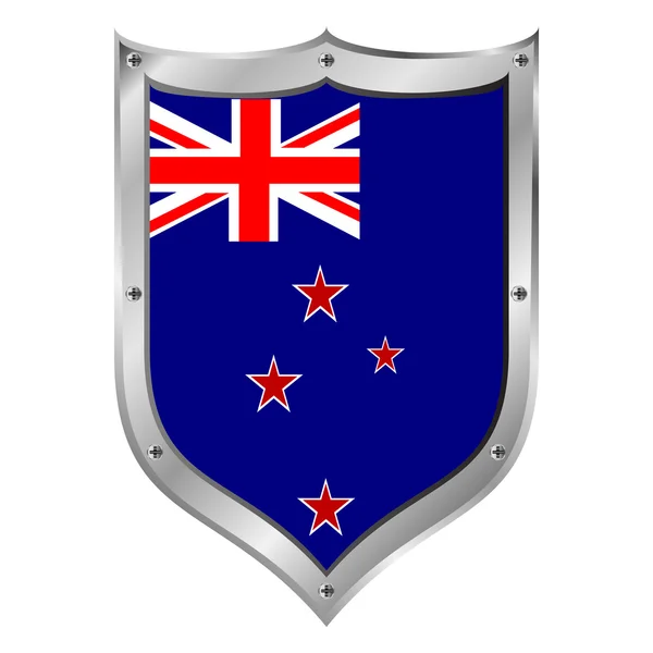 Nuevo botón de bandera de Zealand . — Archivo Imágenes Vectoriales