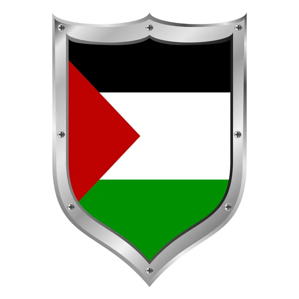 Botón bandera Palestina . — Archivo Imágenes Vectoriales