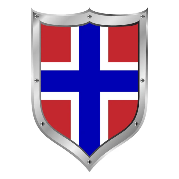 Norway flag button. — Stock Vector