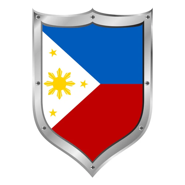 Buton steag Filipine . — Vector de stoc